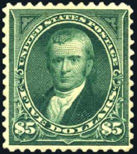 Price of US Stamp Scott Cat. # 278 - US$5.00 1895 Marshall. Harmer-Schau Auction Galleries, Oct 2010, Sale 87, Lot 236