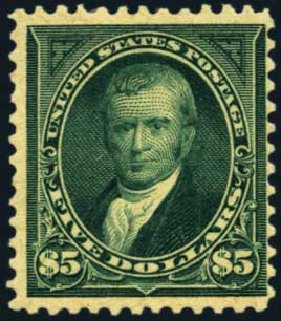 Price of US Stamps Scott Cat. # 278: US$5.00 1895 Marshall. Harmer-Schau Auction Galleries, Aug 2012, Sale 94, Lot 1396