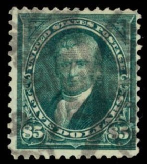 Price of US Stamps Scott #278 - US$5.00 1895 Marshall. Daniel Kelleher Auctions, Apr 2013, Sale 636, Lot 226