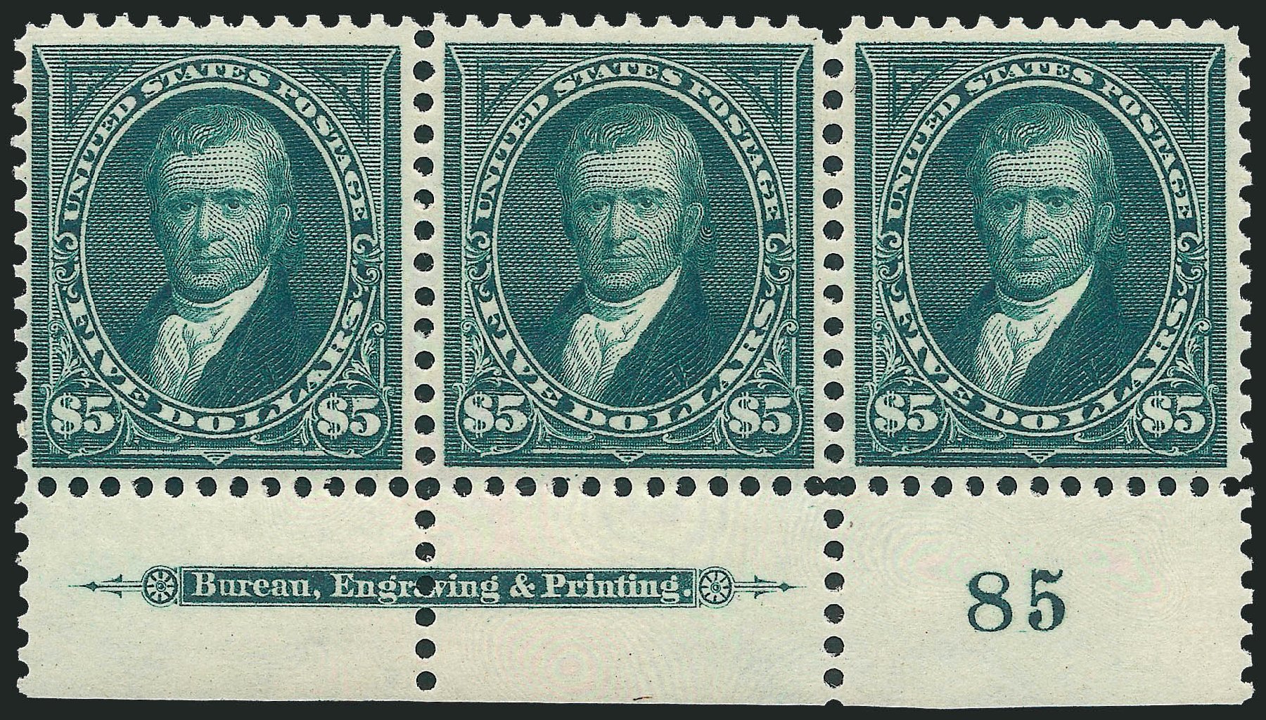 Prices of US Stamps Scott 278: US$5.00 1895 Marshall. Robert Siegel Auction Galleries, Dec 2011, Sale 1017, Lot 696
