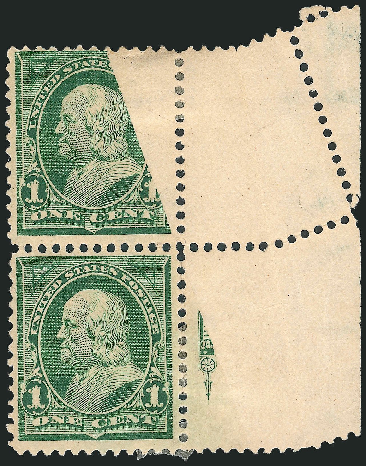 US Stamps Values Scott Cat. # 279: 1c 1898 Franklin. Robert Siegel Auction Galleries, Dec 2009, Sale 977, Lot 457