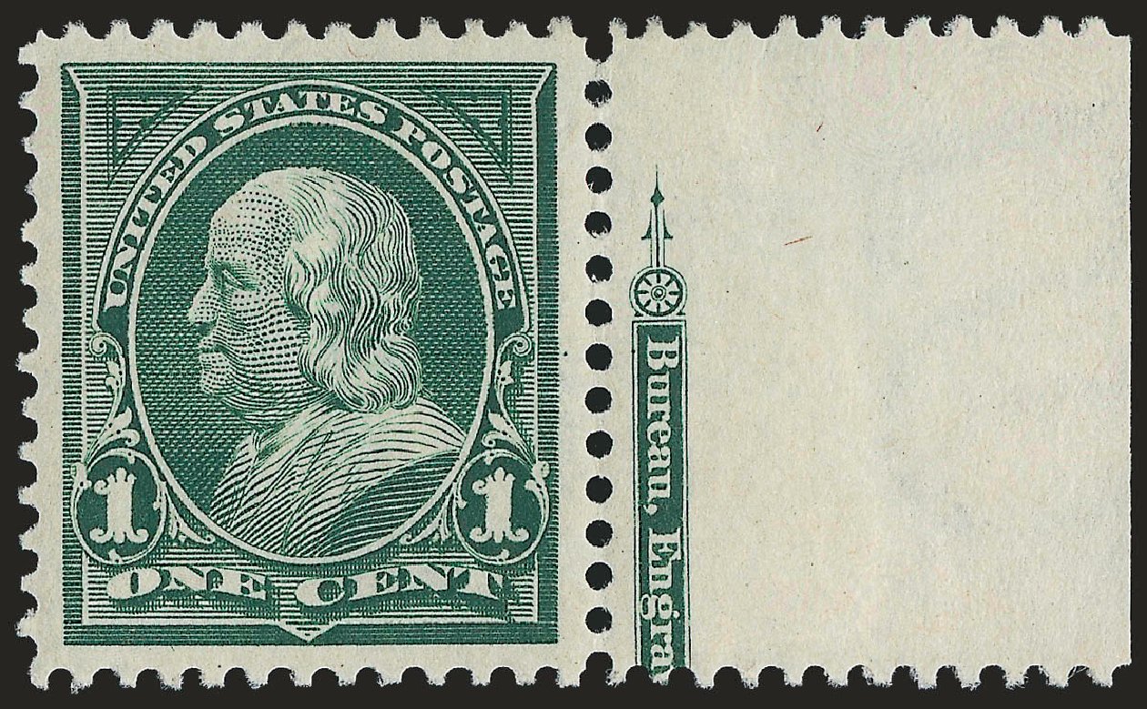Value of US Stamps Scott Catalog #279 - 1898 1c Franklin. Robert Siegel Auction Galleries, Jun 2009, Sale 975, Lot 1599