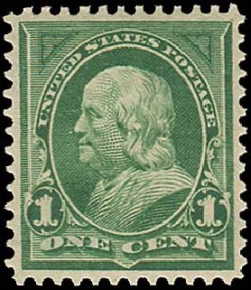 US Stamp Prices Scott Cat. 279: 1c 1898 Franklin. Regency-Superior, Aug 2015, Sale 112, Lot 575