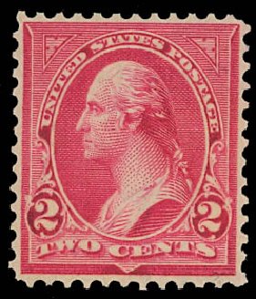 Value of US Stamp Scott Catalog # 279B: 2c 1897 Washington. Daniel Kelleher Auctions, Jan 2012, Sale 628, Lot 398