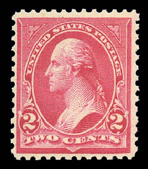 Value of US Stamp Scott Catalogue #279B - 1897 2c Washington. Matthew Bennett International, Sep 2010, Sale 333, Lot 3693