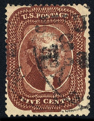 US Stamps Value Scott #28: 5c 1857 Jefferson. Cherrystone Auctions, Nov 2008, Sale 200811, Lot 1017
