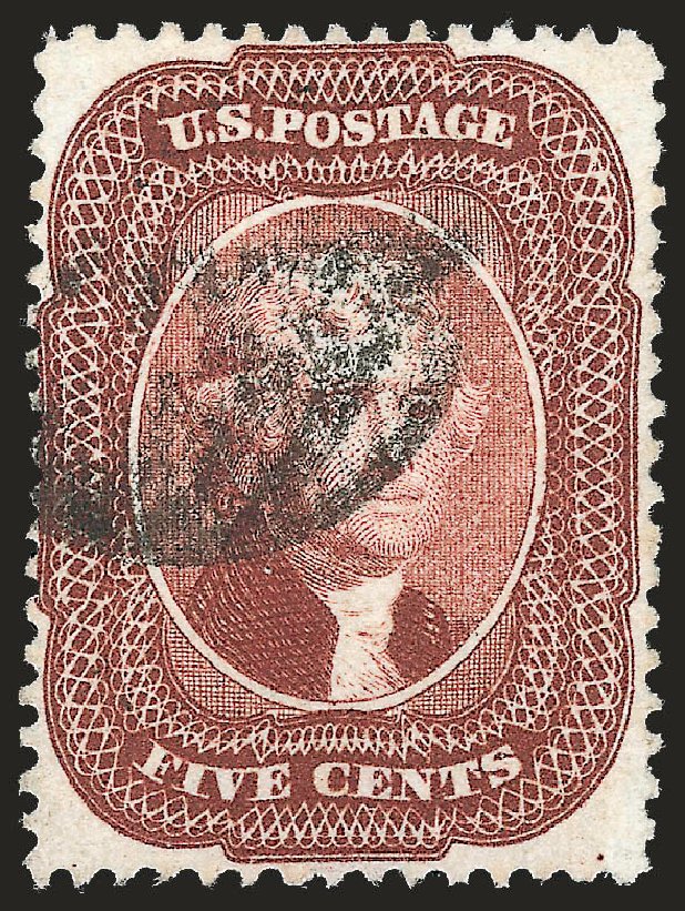 Costs of US Stamp Scott 28: 1857 5c Jefferson. Robert Siegel Auction Galleries, Dec 2008, Sale 967, Lot 4127