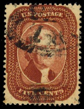 Prices of US Stamp Scott 28 - 5c 1857 Jefferson. Daniel Kelleher Auctions, May 2014, Sale 652, Lot 108