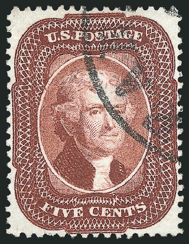 Prices of US Stamps Scott Catalogue # 28 - 1857 5c Jefferson. Robert Siegel Auction Galleries, Jun 2011, Sale 1011, Lot 418