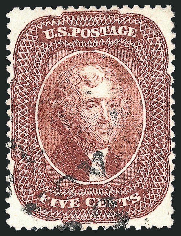 Costs of US Stamp Scott Cat. #28 - 5c 1857 Jefferson. Robert Siegel Auction Galleries, Jun 2012, Sale 1026, Lot 1178