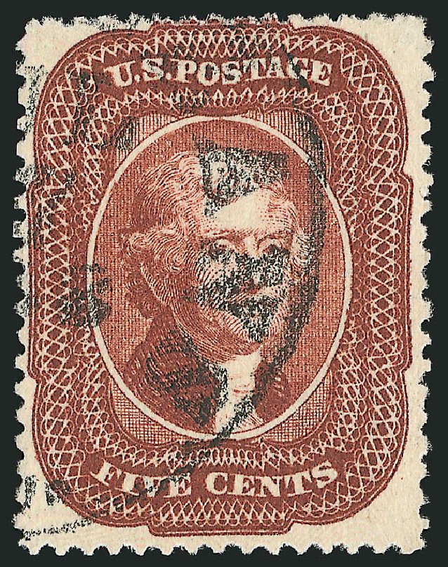 Value of US Stamps Scott Catalogue 28: 1857 5c Jefferson. Robert Siegel Auction Galleries, Dec 2009, Sale 982, Lot 5128