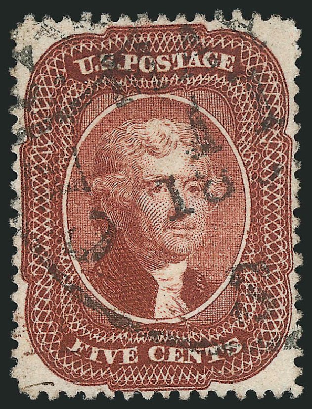 Prices of US Stamps Scott Cat. # 28: 1857 5c Jefferson. Robert Siegel Auction Galleries, Mar 2014, Sale 1067, Lot 939