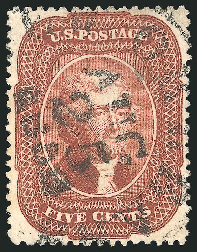 Values of US Stamp Scott Cat. #28: 5c 1857 Jefferson. Robert Siegel Auction Galleries, Nov 2014, Sale 1084, Lot 3129