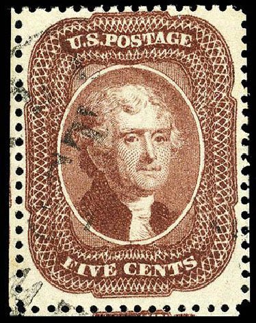 US Stamps Prices Scott Catalog # 28 - 5c 1857 Jefferson. Matthew Bennett International, Apr 2008, Sale 326, Lot 60