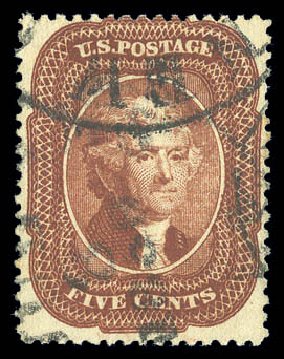 US Stamp Value Scott Catalogue 28: 5c 1857 Jefferson. Matthew Bennett International, Sep 2010, Sale 333, Lot 3390