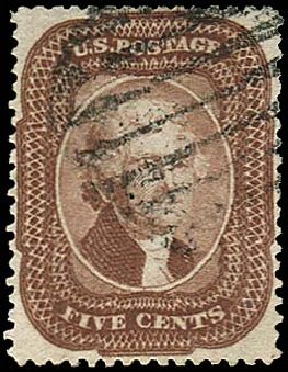 Values of US Stamp Scott Cat. #28 - 5c 1857 Jefferson. Regency-Superior, Nov 2014, Sale 108, Lot 100