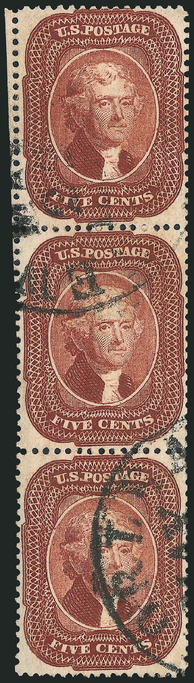 Prices of US Stamps Scott Catalog #28: 1857 5c Jefferson. Robert Siegel Auction Galleries, Jun 2011, Sale 1011, Lot 420