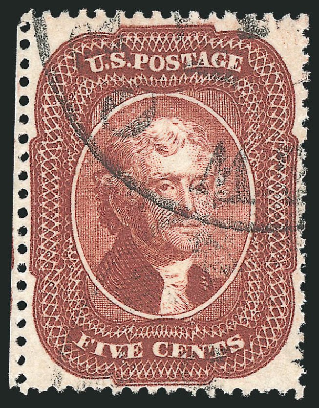US Stamp Value Scott # 28 - 5c 1857 Jefferson. Robert Siegel Auction Galleries, Jun 2012, Sale 1024, Lot 70