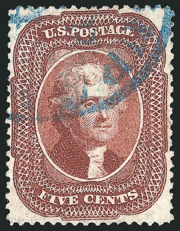 US Stamps Prices Scott Catalogue 28 - 5c 1857 Jefferson. Robert Siegel Auction Galleries, Oct 2010, Sale 997, Lot 5251