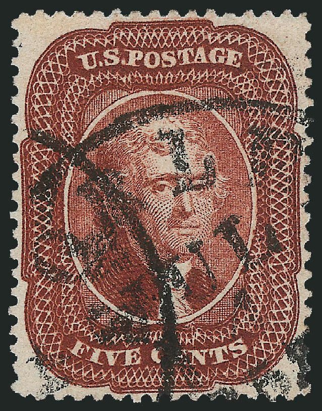 US Stamps Prices Scott Catalogue #28 - 5c 1857 Jefferson. Robert Siegel Auction Galleries, Nov 2012, Sale 1034, Lot 55