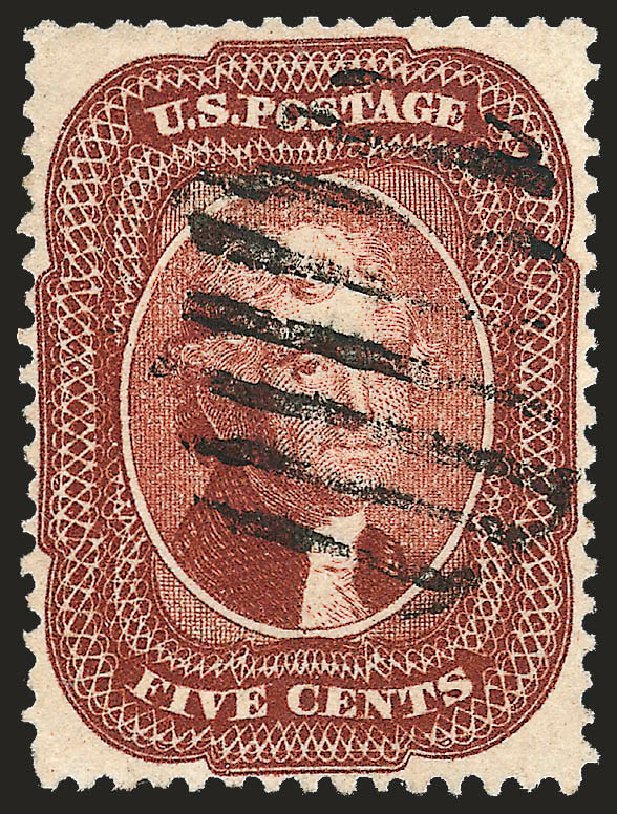 US Stamp Values Scott Cat. 28 - 5c 1857 Jefferson. Robert Siegel Auction Galleries, Sep 2008, Sale 962, Lot 2275