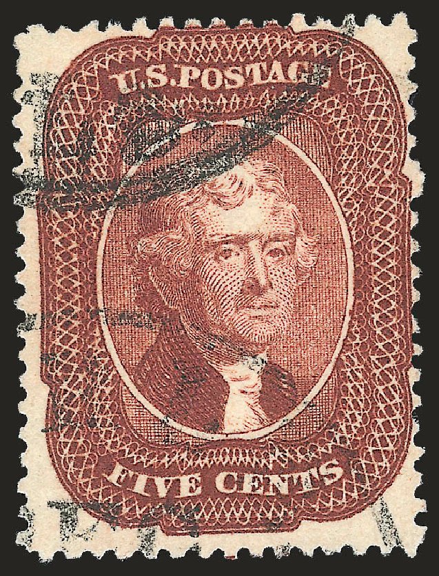 Prices of US Stamp Scott Catalogue #28: 1857 5c Jefferson. Robert Siegel Auction Galleries, Apr 2010, Sale 984, Lot 155