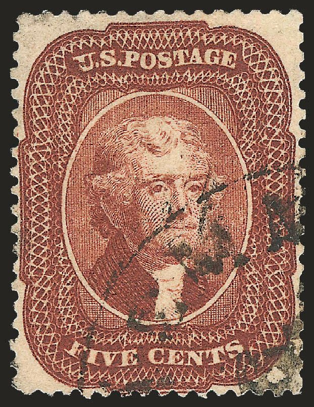 US Stamp Prices Scott Catalog # 28 - 5c 1857 Jefferson. Robert Siegel Auction Galleries, Sep 2009, Sale 976, Lot 1223