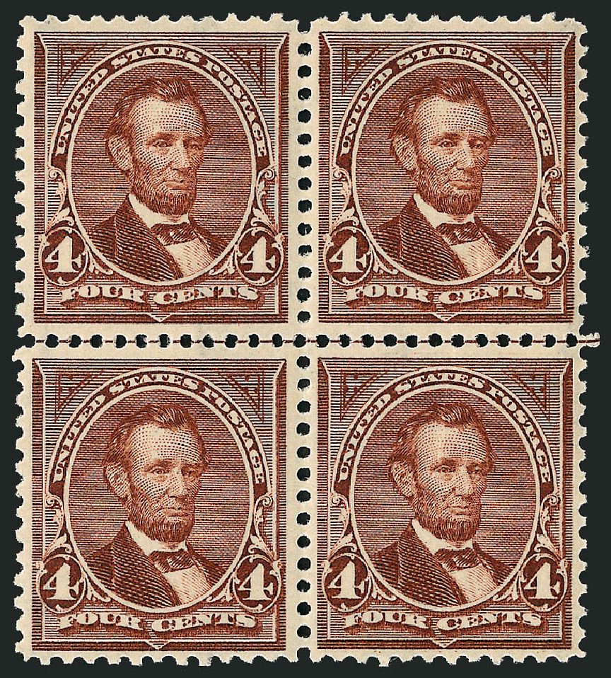 Cost of US Stamps Scott Catalog # 280 - 4c 1898 Lincoln. Robert Siegel Auction Galleries, Sep 2008, Sale 962, Lot 2567
