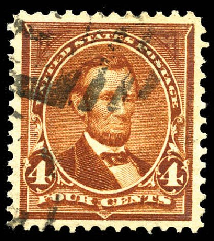 Price of US Stamp Scott 280 - 4c 1898 Lincoln. Matthew Bennett International, Mar 2012, Sale 344, Lot 4468