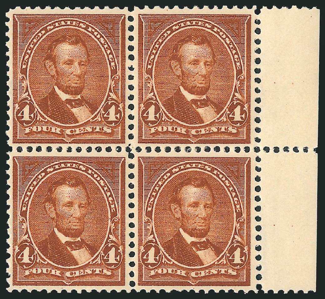 Cost of US Stamp Scott Catalog 280: 4c 1898 Lincoln. Robert Siegel Auction Galleries, Oct 2011, Sale 1014, Lot 1621