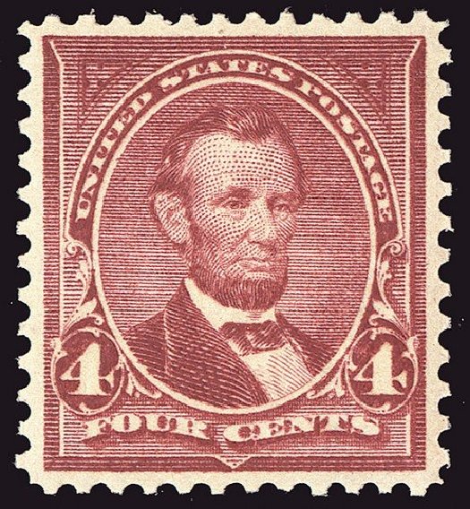 Cost of US Stamp Scott Catalog 280 - 4c 1898 Lincoln. Spink Shreves Galleries, Jan 2014, Sale 146, Lot 326