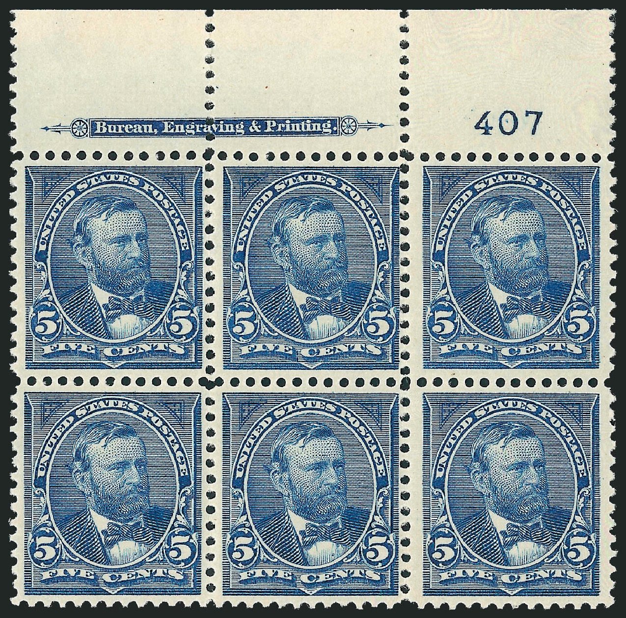 US Stamp Values Scott Catalogue #281 - 5c 1898 Grant. Robert Siegel Auction Galleries, Dec 2009, Sale 977, Lot 479