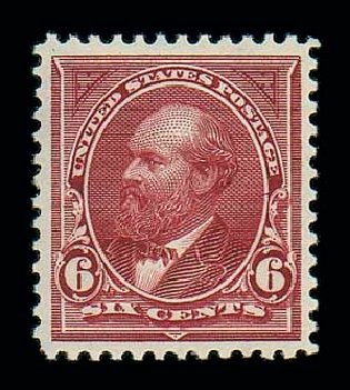 Costs of US Stamp Scott Catalogue # 282 - 1898 6c Garfield. Matthew Bennett International, Jun 2007, Sale 319, Lot 1304