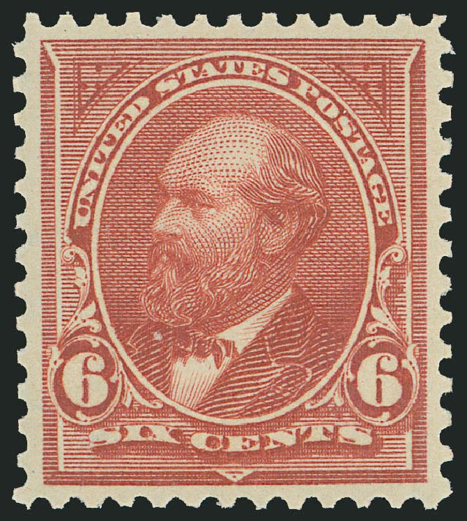 Price of US Stamp Scott Cat. #282 - 1898 6c Garfield. Robert Siegel Auction Galleries, Jun 2009, Sale 975, Lot 1604