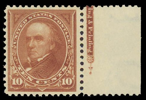 US Stamps Price Scott #282C: 10c 1898 Webster. Daniel Kelleher Auctions, Jun 2012, Sale 630, Lot 1648