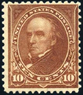 Value of US Stamp Scott Catalogue #282C - 1898 10c Webster. Harmer-Schau Auction Galleries, Apr 2009, Sale 81, Lot 584