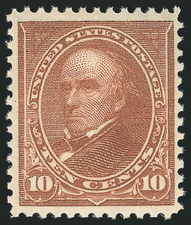 Price of US Stamp Scott Catalog 282C: 1898 10c Webster. Robert Siegel Auction Galleries, Feb 2010, Sale 983, Lot 174