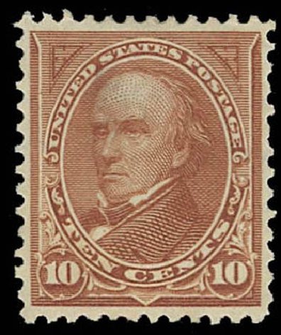 Costs of US Stamp Scott Catalogue #282C - 10c 1898 Webster. Daniel Kelleher Auctions, Oct 2011, Sale 626, Lot 272