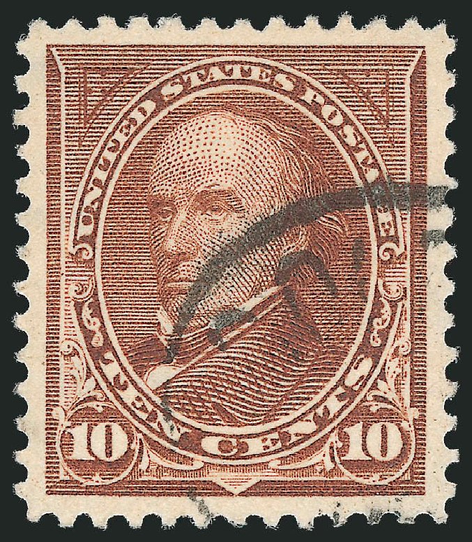 US Stamps Values Scott 282C: 10c 1898 Webster. Robert Siegel Auction Galleries, Sep 2009, Sale 976, Lot 1812