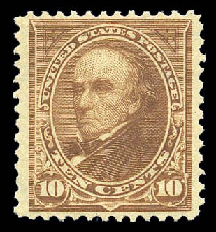 Prices of US Stamp Scott Catalogue #283 - 10c 1898 Webster. Matthew Bennett International, Sep 2010, Sale 333, Lot 3697