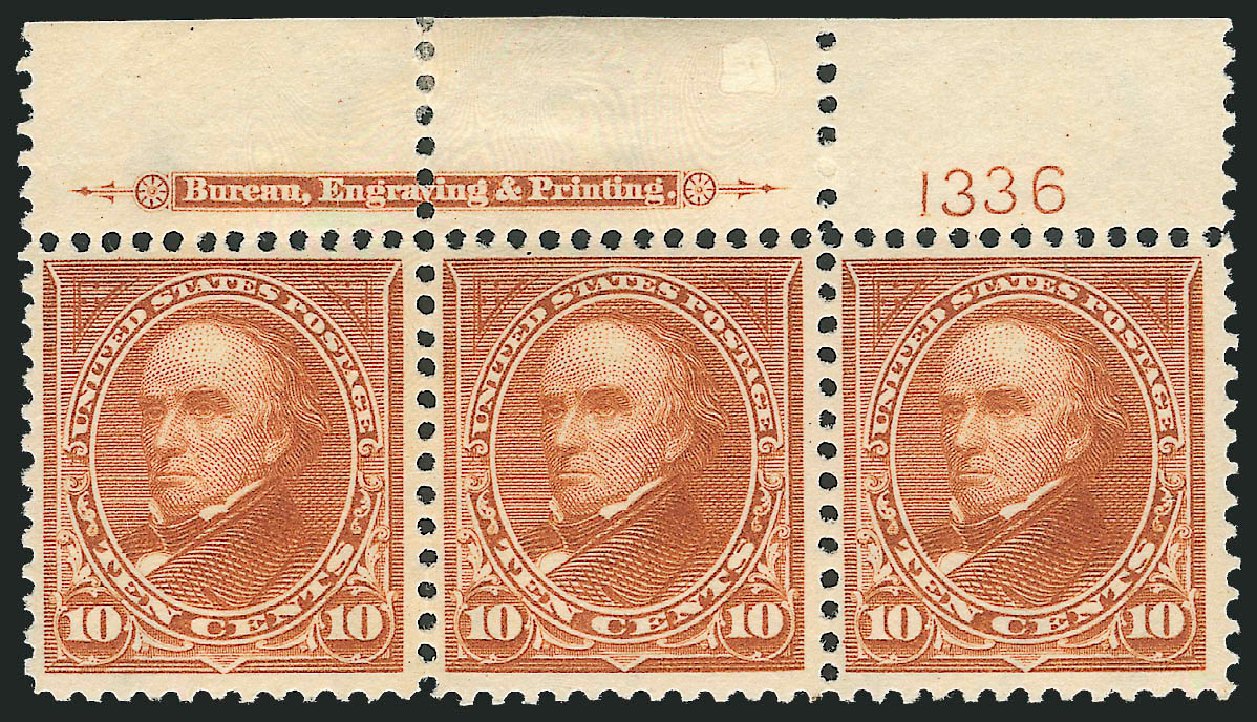 Value of US Stamps Scott Cat. # 283 - 10c 1898 Webster. Robert Siegel Auction Galleries, Dec 2009, Sale 977, Lot 487