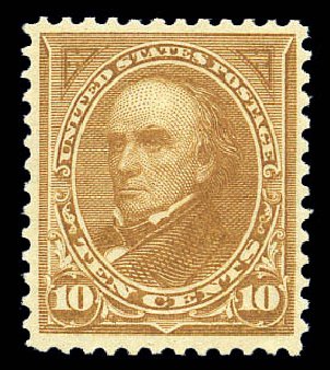 US Stamp Values Scott Cat. # 283 - 1898 10c Webster. Matthew Bennett International, Sep 2010, Sale 333, Lot 3699