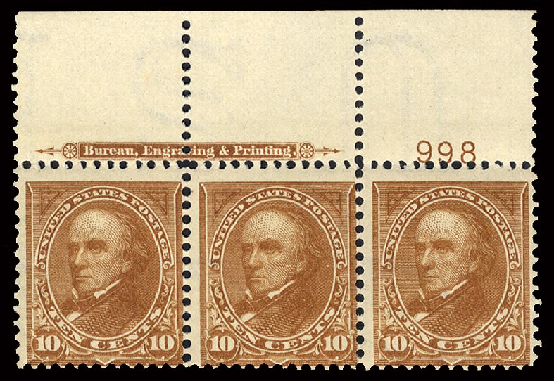 US Stamps Value Scott # 283 - 1898 10c Webster. Cherrystone Auctions, Feb 2011, Sale 201102, Lot 79