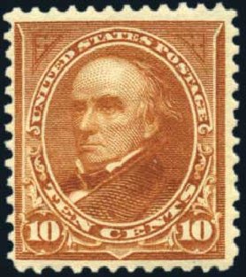 Prices of US Stamp Scott 283 - 1898 10c Webster. Harmer-Schau Auction Galleries, Oct 2010, Sale 87, Lot 239