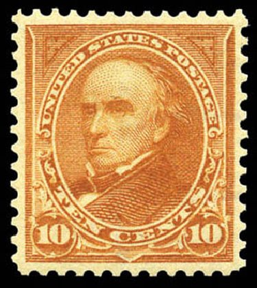 Values of US Stamp Scott Catalogue 283: 1898 10c Webster. Matthew Bennett International, Mar 2011, Sale 337, Lot 2731