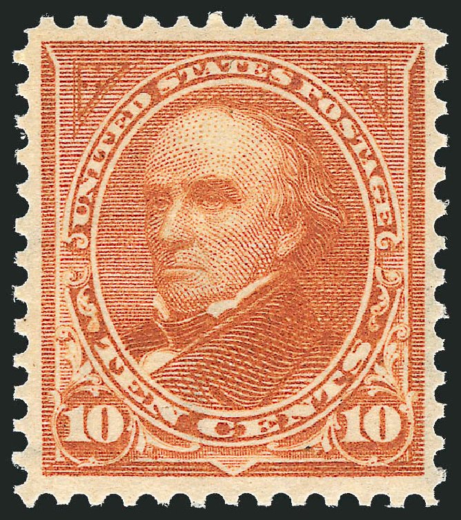 US Stamps Value Scott Cat. #283: 1898 10c Webster. Robert Siegel Auction Galleries, Dec 2011, Sale 1017, Lot 705