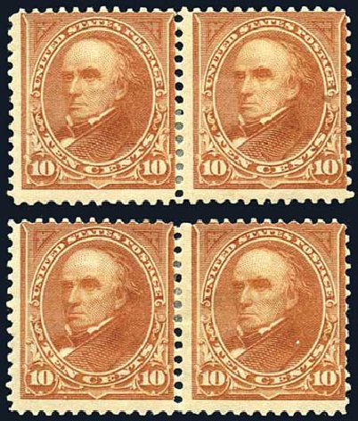 US Stamp Prices Scott Catalog 283 - 10c 1898 Webster. Harmer-Schau Auction Galleries, Jul 2010, Sale 86, Lot 472