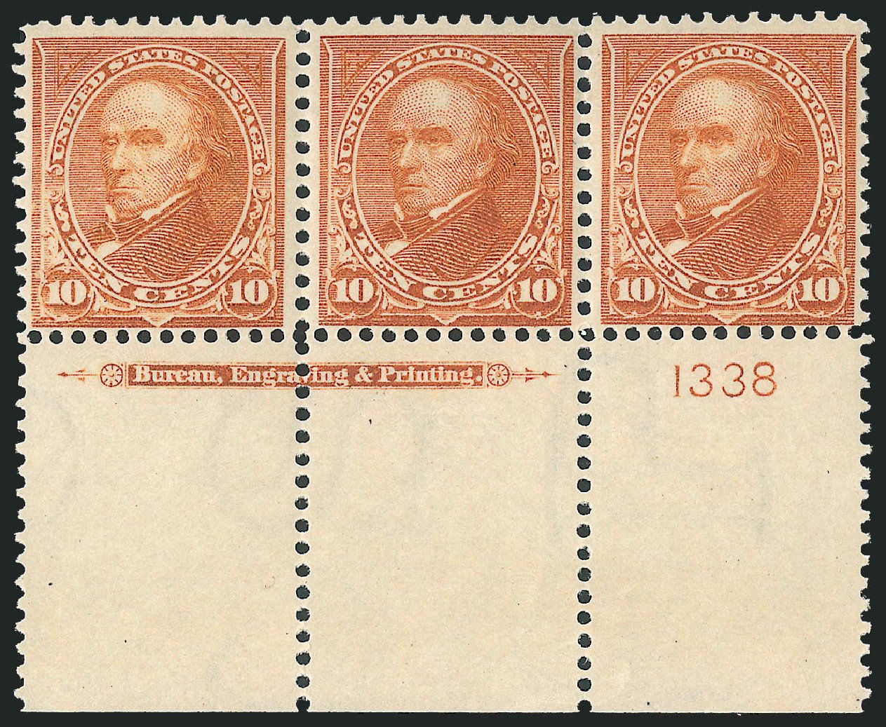 Prices of US Stamp Scott Catalogue #283: 10c 1898 Webster. Robert Siegel Auction Galleries, Dec 2009, Sale 977, Lot 486
