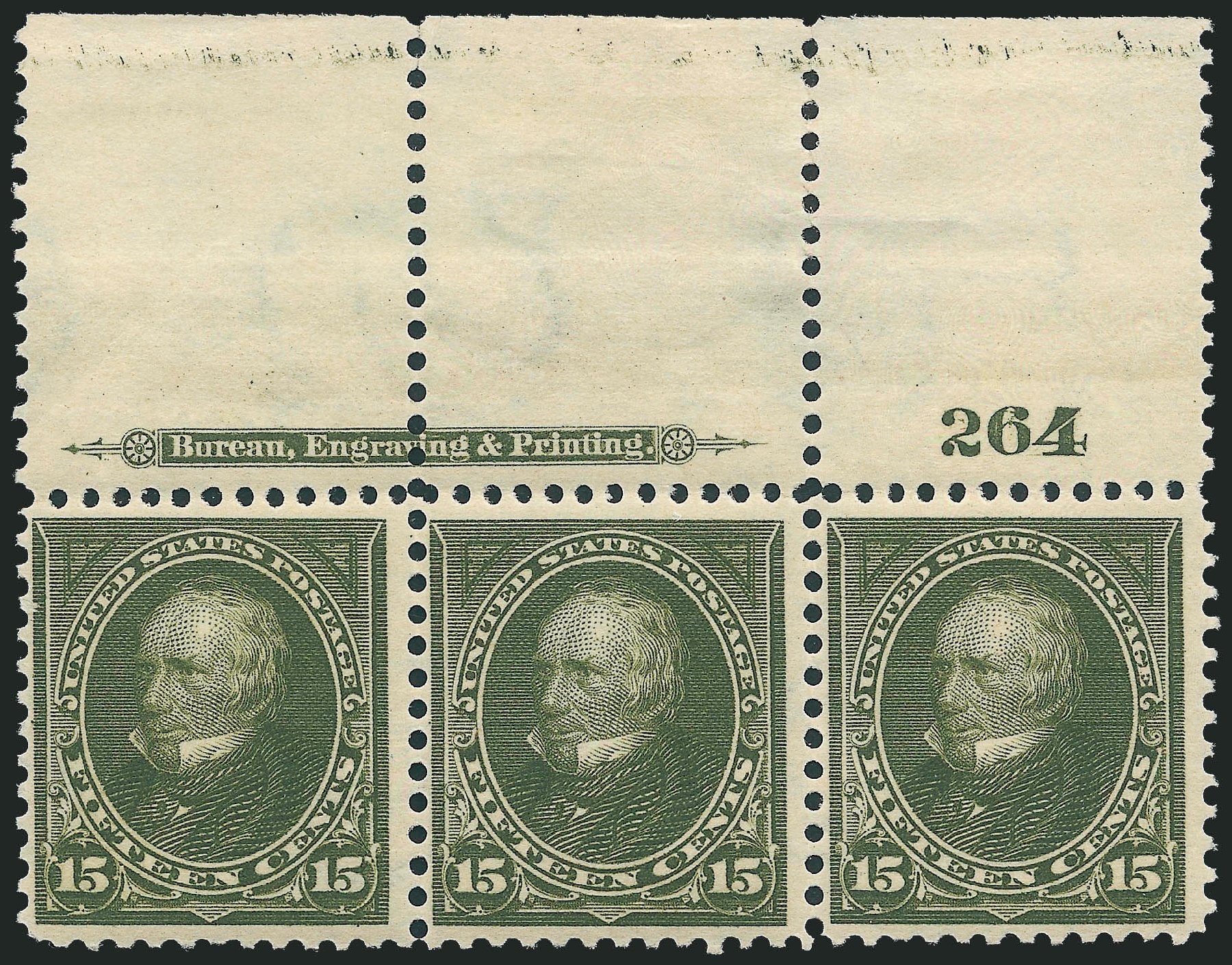 Value of US Stamp Scott Catalogue #284 - 1898 15c Clay. Robert Siegel Auction Galleries, Dec 2011, Sale 1017, Lot 708