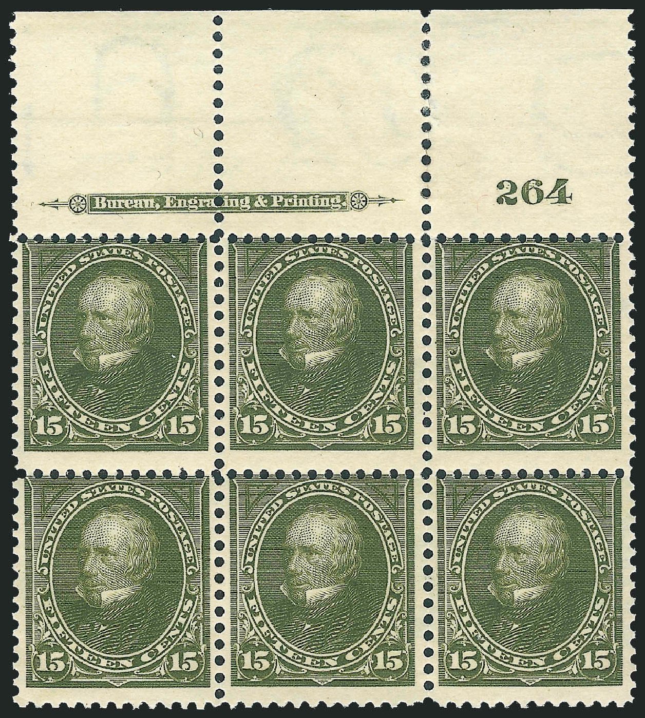 US Stamps Value Scott # 284 - 1898 15c Clay. Robert Siegel Auction Galleries, Dec 2012, Sale 1037, Lot 1904